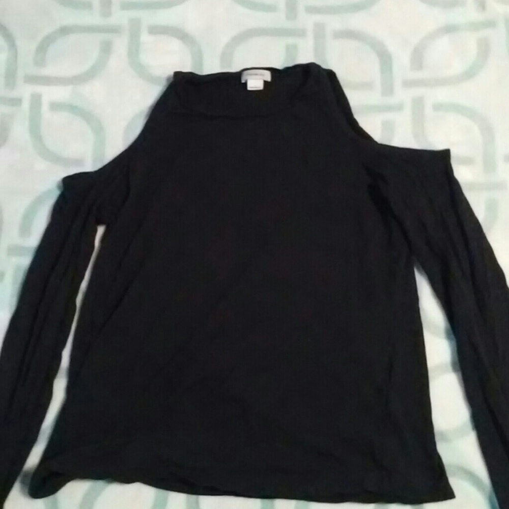 Black long sleeve with open shoulders